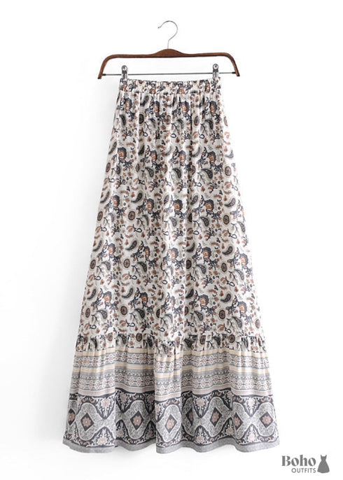 Boho Skirts in Black Lisia in Midnight For Women